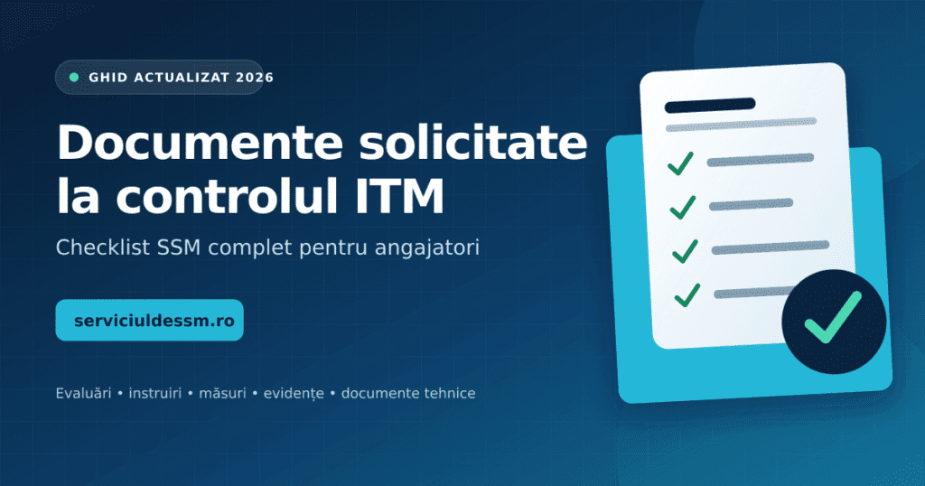 Citește: Control ITM: documente solicitate și checklist SSM în 2026